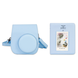 Fuji <span class=keywords><strong>Instax</strong></span> <span class=keywords><strong>Mini</strong></span> 12/11/<span class=keywords><strong>9</strong></span>/8 étui pour <span class=keywords><strong>appareil</strong></span> <span class=keywords><strong>photo</strong></span> avec album <span class=keywords><strong>photo</strong></span> sac en cuir PU avec poche et bandoulière réglable - Product Image 3