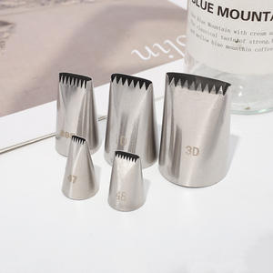 Meilleure douille à pâtisserie <span class=keywords><strong>en</strong></span> acier inoxydable 113 pour grandes feuilles ondulées et kits d'outils professionnels de décoration de gâteaux floraux - Product Image 4