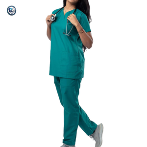 Ensembles d'uniformes d'infirmière pour femmes, tissu denim, matière spandex/polyester, simple, élégant, confortable, vêtements d'hôpital - Product Image 1