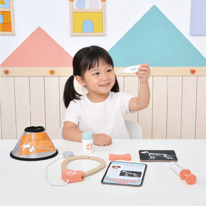 Ensemble de jouets vétérinaires en bois pour animaux de compagnie Jeu de simulation de rôle <span class=keywords><strong>Jouet</strong></span> de soins hospitaliers - Product Image 2