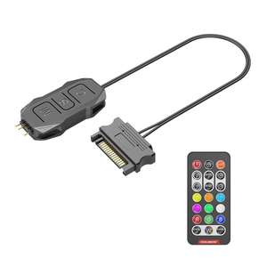 คอนโทรลเลอร์ <span class=keywords><strong>COOLMOON</strong></span> SK1 ARGB 5V 3 พิน สำหรับพาวเวอร์ซัพพลาย รีโมทคอนโทรลไร้สายขนาดเล็ก ฮับควบคุมพัดลมเคสพีซี มีสินค้าในสต็อก - Product Image 1