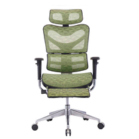 Chaise de bureau pivotante confortable, chaise ergonomique pour ordinateur, chaise en maille respirante avec accoudoirs 3D et repose-pieds pour la maison et le bureau