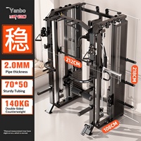 Rack multifonctionnel pour développements musculaires à domicile, rack à squats, machine Smith, entraîneur complet, rack à portique, équipement de fitness intégré