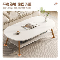 Table basse de salon moderne et simple avec rangement pour petit appartement, chambre à coucher, chambre de location, ou balcon