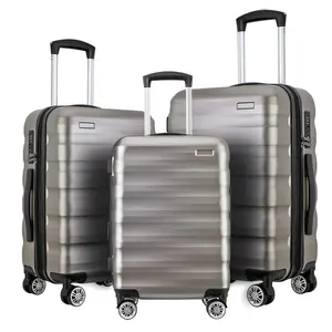 Ensemble de bagages à roulettes léger ABS 3 pièces valise de voyage ensemble de bagages à roulettes 3 pièces