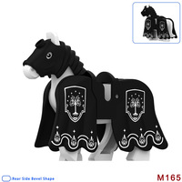Accessoires de construction de chevaux de guerre médiévaux blindés, briques imprimées de chevaux de bataille pour l'aménagement de scènes de mini-figurines