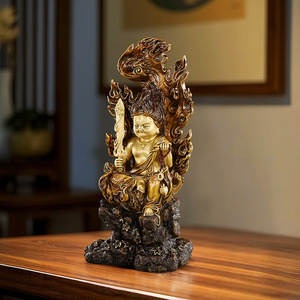 Estatua de Cobre Acala, Forma de Niño, Bronce Hecho a Mano, Escultura Decorativa para Oficina - Product Image 2