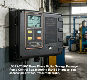 กล่องควบคุมปั๊มน้ำเสียดิจิตอลสามเฟส L531 AC380V พร้อมระบบตรวจสอบระดับน้ำและควบคุมอัตโนมัติ ป้องกันมอเตอร์เต็มรูปแบบ - Product Image 1