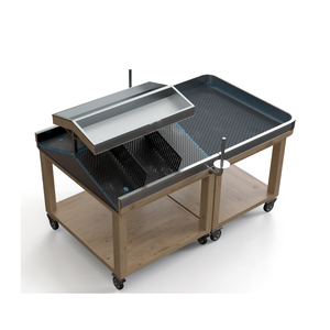 Exhibidor de Verduras de Doble Cara de Acero Inoxidable de Alta Capacidad con Autobalanceo y Tamaño Personalizado - Product Image 2