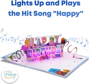 Tarjeta de feliz cumpleaños emergente 3D hecha a mano estilo de carta divertida creativa para celebración de aniversario tarjeta de regalo de fiesta hecha de papel - Product Image 3