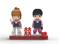Figura de Ladrillo Personalizada de Pareja a Partir de Foto, Regalo Personalizado para Aniversario de Bodas, Bloques de Construcción Personalizados OEM ODM