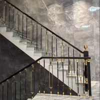 Balustrade décorative personnalisée en aluminium de luxe au design européen pour escalier d'hôtel