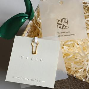 신상품 도매가 코팅지 주얼리 택, 인쇄 가능한 세탁 행택 및 선물 포장용 행택 - Product Image 2