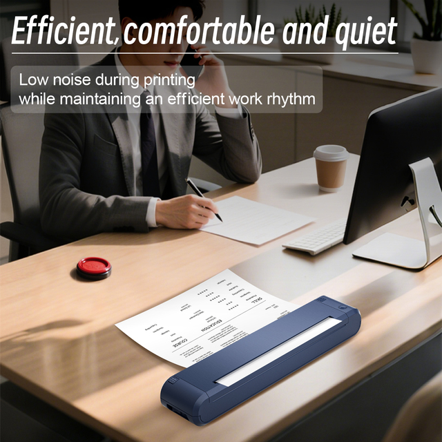 Netum Kids A4 Thermal Mini Wireless for Printer + USB 1200mAh Battery 300dpi Resolution School Use Inkless Portable Free