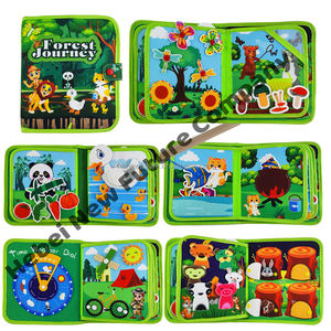 Vente d'usine <span class=keywords><strong>de</strong></span> livre d'activités d'histoire sensorielle en feutre <span class=keywords><strong>de</strong></span> haute qualité NF15-19 animaux forêt voyage thème feutre livre occupé pour garçons filles - Product Image 2