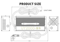 Chargeur pour scooters électriques 72V 20A 48V 30A 36V 40A 12V 90A Lithium Ion plomb acide Lifepo4 batterie 6A US pour chariot élévateur à fourche