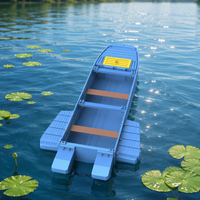 Bateau Pliant en Plastique 3 Personnes, Boîtes de Flottation Modulaires, Épaissies et Renforcées, Traverses Extra Larges, Écologiques et Recyclables, Spacieux pour un Rangement Facile