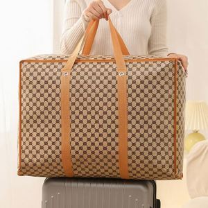 Space Saving Heavy-Duty <b>Wardrobe</b> Storage Bag with Zippers Carrying Handles Foldable Design <b>Large</b> Capacity PE+Non-Woven Fabric - Product Image 3