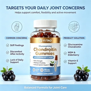 Gummies OEMODM extra-fortes à la Glucosamine, Chondroïtine et MSM, avec Soutien au Sureau, pour la Mobilité et la Flexibilité Articulaires, et le Renforcement du Système Immunitaire - Product Image 2