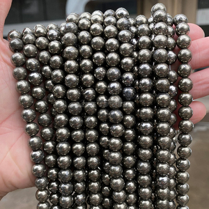 Hạt đá Pyrite tự nhiên tròn, rời, kích thước 4mm 6mm 8mm 10mm 12mm 14mm, bán sỉ, dùng làm đồ trang sức tự chế - Product Image 5