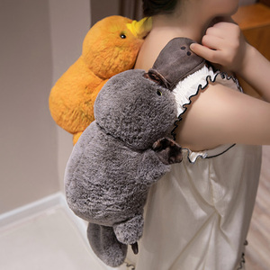 Khuyến Mại Fluffy Thú Nhồi Bông Thú Mỏ Vịt Đồ Chơi Sang Trọng Sống Động Như Thật Màu Grey Duckbill Đồ Chơi Nhồi Bông Mô Hình Tùy Chỉnh Cá Nhân Logo - Product Image 2