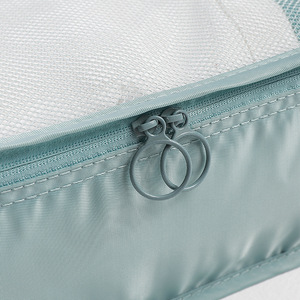 RPET <strong>Light</strong> Weight Durable Portable Luggage Organizer 8-Piece Clothing Shoe Pouch Set Nylon Storage Bags Zipper Travel <strong>Suitcase</strong> - Product Image 3