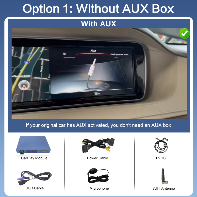 Uniquement CarPlay (pas de boîtier AUX)