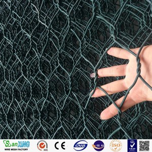 Grillage hexagonal en fil de fer recouvert de PVC vert, robuste, 3 mm, pour gabions - Product Image 2