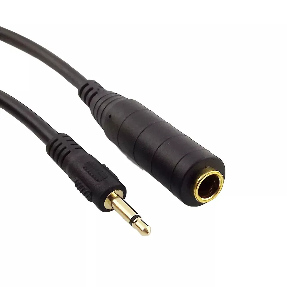 1FT 3.5mm 1/8 Mâle à 6.35mm 1/4 Femelle Mono Adaptateur Audio Stéréo Convertisseur Câble