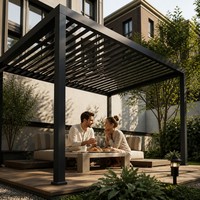 Pavillon intelligent pour spa, auvent modulaire, couverture de cour, pergola adossée, tente imperméable, auvent motorisé, abri de stationnement pour voiture
