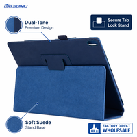 Étui pour tablette en cuir PU intégral avec texture litchi, design avec fente pour cartes, type support, pour iPad Air 4, Air 5, 10.9, iPad Air 11