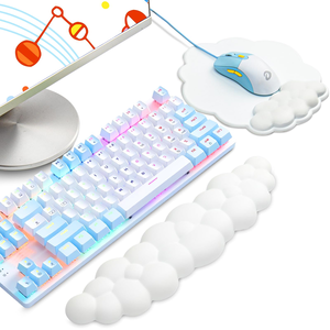 Nube reposamuñecas <span class=keywords><strong>teclado</strong></span> nube reposamuñecas ratón, escritorio nube muñequera almohadilla base antideslizante, nube reposamuñecas - Product Image 1