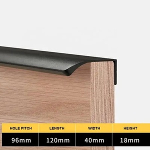 O armário de alumínio tradicional da gaveta do armário do perfil livre do aço ocultou a mobília da tração do dedo do punho para o vestuário/armário - Product Image 4