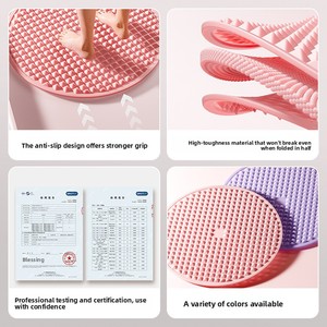 Tapis d'acupression en silicone épaissi pour massage des pieds, pression sur les orteils, doux, antidérapant, diamètre 45 cm, ultra-lent, directement de l'usine - Product Image 2