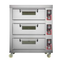 Four à pain commercial pour boulangerie, four électrique pour gâteaux et pizzas, machine à cuire, four à sole pour boulangerie