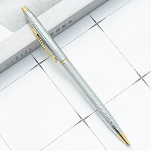 Hot Sale Engraved Barrel Rose Gold Ballpoint pen Manufacturer for Business School Office Customization