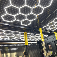 Lampe d'atelier de voiture en nid d'abeille Design géométrique DIY High Lightness Hexagonal Garage Work Light Hexagon Led Light