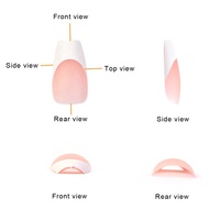 Gelsky French Nail Tip Fabricants Pointe d'ongle en gel souple Couverture complète Embouts d'ongle de cercueil