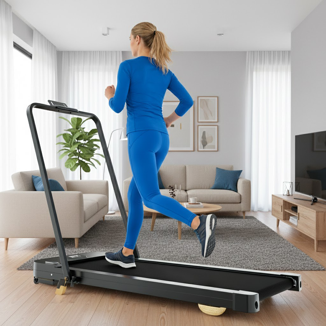 OEM Foldable Portable LED Display Walking Pad Treadmill with Remote Control and App Electric Drive Without Heart Rate Test