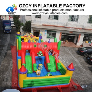 Grand château gonflable gonflable gonflable toboggan sec grand château gonflable amusant ville sautant - Product Image 2