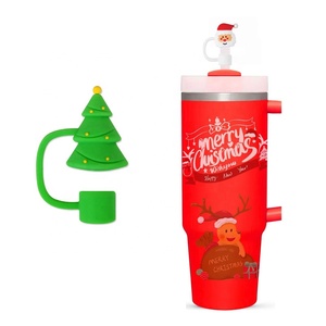 Profession elle Silikons troh kappe mit kreativem Weihnachtsbaum-Design Trink zubehör Großhandel erhältlich - Product Image 1