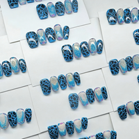 Faux Ongles Brillants Faits Main à Prix de Gros, 10 Pièces/Ensemble, Couverture Complète, Design Luxe, Colle PMMA, Haute Qualité, Vente Chaude