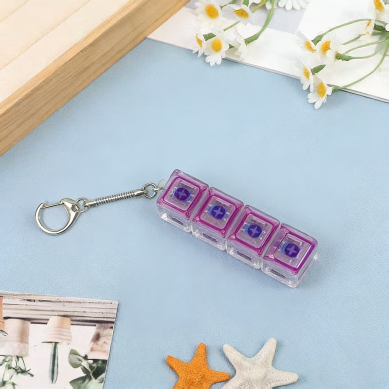 High-transparency four-key purple