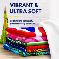 Printed Custom Design Eco-Friendly Sand Free Modern Quick Dry Cotton Beach Towel for All-Season Use at Bath Home & Travel