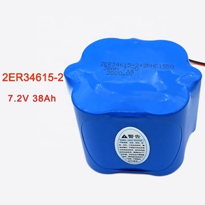 2er34615 + 2rhc1550 7.2V 38AH 38000mAh D kích thước chính Li-socl2 Lithium er34615 hình trụ mét Pin - Product Image 1