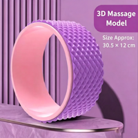 Pilates Yoga-Rad Silikon-Rückenrolle Wirbelsäulenmassage Übungsgerät Heimfitness Leichtgewichtig Langlebig 30,5x12cm Großhandel OEM