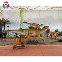Groupe de dinosaures animatroniques - Modèles de dinosaures interactifs grandeur nature pour les expositions de parcs à thème