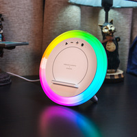 Lampe de bureau multifonction neuve avec chargement sans fil pour téléphone, éclairage d'ambiance, lampe de chevet pour dortoir/chambre
