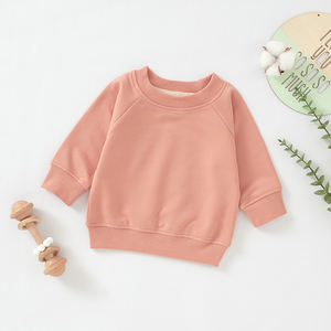 100% Bio-Baumwolle Langarm T-Shirts Terry Baby Kleidung Baby Pullover Baby Sweatshirt - Product Image 6