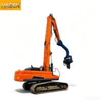 Suministro de fábrica: Accesorios para maquinaria de construcción, brazo de excavadora para pilotes de 10 a 30 metros de longitud, martillo de pilotes para excavadoras de 20-100 toneladas